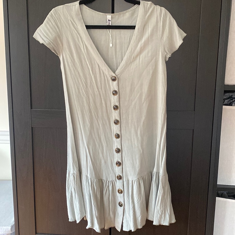 Light Blue Button Down Dress